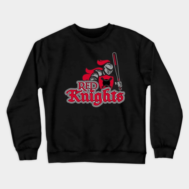 Red Knights Baseball Crewneck Sweatshirt by DavesTees